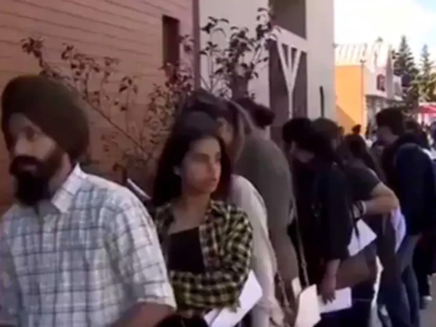 Viral video shows thousands of Indian students queuing for waiter jobs in Canada