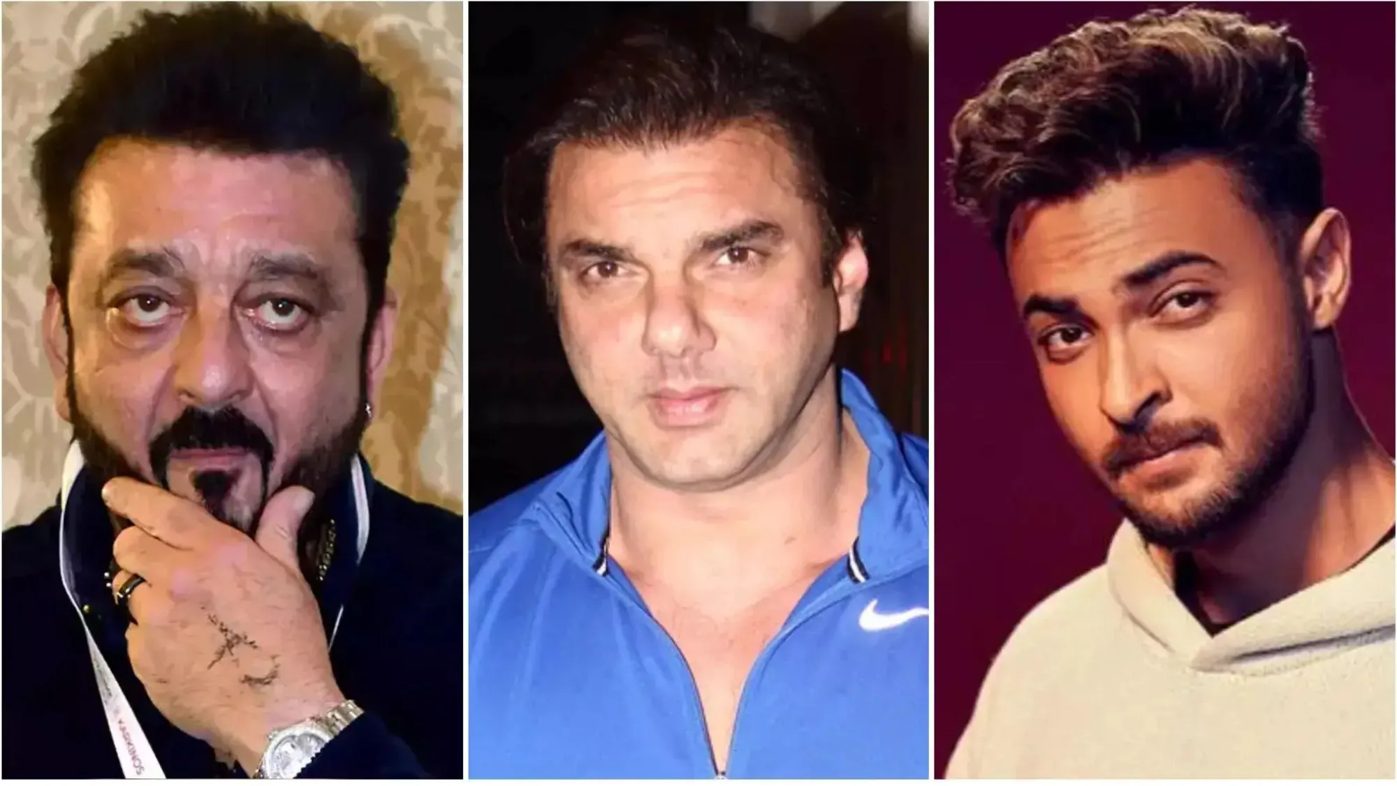 Sohail Khan Sanjay Dutt and Aayush Sharma 