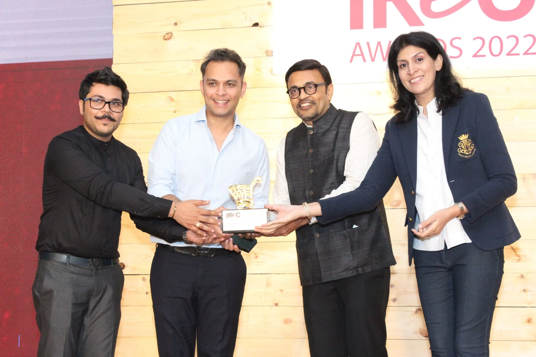 Lahori Zeera winning the Best Retail Start up of the Year - Beverage at IReC Awards 2022.