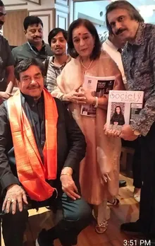 Mega-star M.P. Shatrughan Sinha, Punam Sinha and sr journalist Chaitanya Padukone