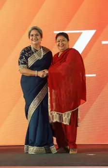 Vandana Pathak a.k.a. Gayatri Devi and Soma Rathod a.k.a. Pushpa from Zee TV's show - Tumm Se Tumm Tak