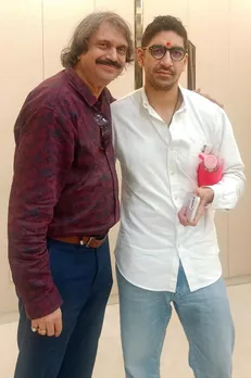 Director Ayan Mukherji ( right) with sr journalist Chaitanya Padukone