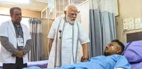modi with one survivor