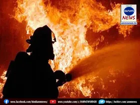 tire factory in fire