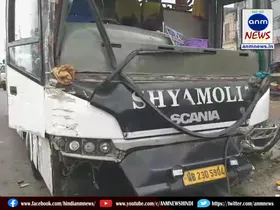 Volvo bus full of passengers Accident