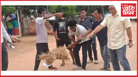 পশ্চিম কাৰ্বি আংলঙৰ ষষ্ঠ অনুসূচী এলেকাত পঞ্চায়ত নিৰ্বাচনৰ বিৰোধিতাৰে প্ৰতিবাদ