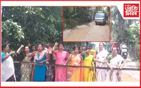 পথ নিৰ্মাণৰ দাবীত ডিমৌ ৰাইদঙীয়া সংযোগী গড়কাপ্তানী পথ অৱৰোধ...