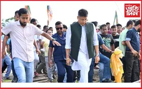 কৰিমগঞ্জত বান পৰিস্থিতিৰ বুজ ল'লে মন্ত্ৰী পীযুষ হাজৰীকাই