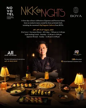 Permit to Grill at Novotel Hyderabad Convention Centre to host a Japanese & Peruvian Food Festival with Chef Augusto Cabrera