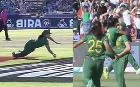 Watch: Tazmin Brits takes a one-handed stunner in 2nd semifinal of Women's 20-20 World Cup against England