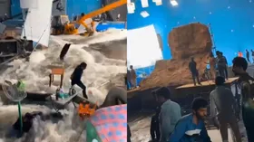 Massive disaster on the sets of the film produced by Ram Charan; Video –