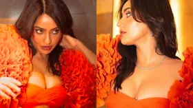 Neha Sharma serves unapologetically bold looks in an orange outfit –