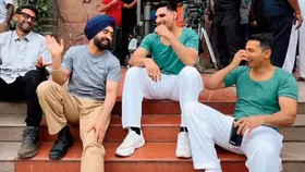 New BTS from Border 2: Varun Dhawan, Diljit Dosanjh and Ahan Shetty having fun –