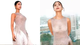 War actress Vaani Kapoor turns up the heat in a dazzling metallic mesh dress –