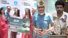 Jackie Shroff, Karan Kundrra, Amruta Fadnavis, Esha Deol, Nitanshi Goel & Others At A Tree Plantation Event