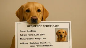 Certificate issued in favour of 'dog babu' in rural Patna; FIR lodged against applicant, officials