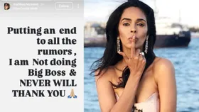 Not doing and never will: Mallika Sherawat denies joining 'Bigg Boss 19'