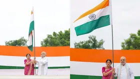 Amit Shah hoists tricolour at home as part of Har Ghar Tiranga campaign