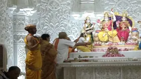 परिवार संग विराजमान हुए 'राजा राम', अयोध्या में हुई राम दरबार की प्राण प्रतिष्ठा, सीएम योगी ने उतारी आरती