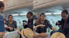 फ्लाइट में फाइट, आगे मामला हुआ टाइट, तेजी से वायरल हो रहा है वीडियो