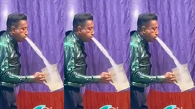 मुंह है कि नल,  लगातार निकल रहा है पानी, वीडियो देख नहीं होगा यकीन