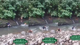इसको कहते हैं मौत को छू कर वापस आना, पाइथन के जबड़े में फंसने वाला था युवक, फिर जो हुआ...वीडियो वायरल