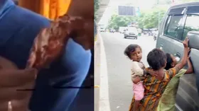 ट्रैफिक सिंग्नल पर भीख मांगवाने के लिए बच्चियों के साथ किया जाता है ऐसा काम, सामने आया वीडियो