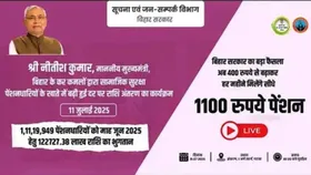 बिहार में पेंशनधारकों को बड़ी राहत, 1100 रुपये की बढ़ी हुई पेंशन खाते में ट्रांसफर