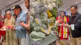 बप्पा के आने से जगमगा उठा सलमान खान का पूरा परिवार, साथ मिलकर की गणेश आरती