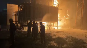 गाजियाबाद : यूपी गेट के पास बिजलीघर में भीषण आग, 9 फायर टेंडरों ने पाया काबू