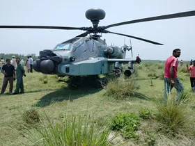 उत्तर प्रदेश : तकनीकी खराबी के कारण वायु सेना के अपाचे हेलीकॉप्टर की सहारनपुर में इमरजेंसी लैंडिंग