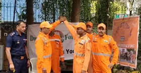 दिल्ली : द्वारका में एनडीआरएफ के ट्रेनिंग सेशन का आयोजन