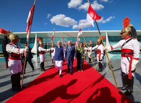 प्रधानमंत्री मोदी का ब्राजील में 'राम भजन' की मधुर धुनों के साथ किया गया भव्य स्वागत