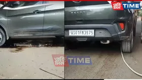 Rod from Under-Construction Flyover Pierces Car’s Fuel Tank in Guwahati