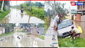 North Guwahati Road Stays Flooded Year-Round, Locals in Distress