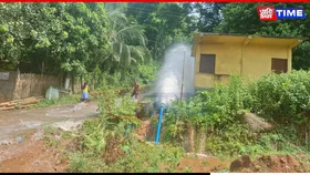 JJM Water Pipe Burst in Assam's Sonapur Floods National Highway