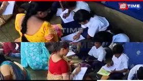 Jyoti Kendra Shiksha Karmi Protest Turns Into Open Air Classroom