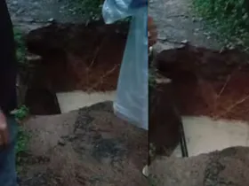 വയനാട് ബാണാസുര മലയുടെ താഴ്വാരത്ത് വലിയ ഗര്‍ത്തം.പരിശോധന നടത്താന്‍ വിധഗ്ദ്ധ സംഘമെത്തും