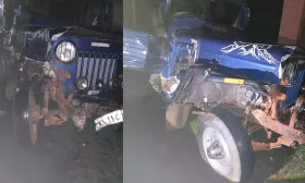 കൊല്ലത്ത് കാട്ടുപോത്ത് ആക്രമണം. സഞ്ചരിച്ചുകൊണ്ടിരുന്ന വാഹനത്തിലിടിച്ച് അഞ്ചുപേർക്ക് പരിക്ക്