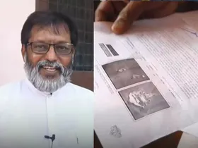 ഹെല്‍മറ്റില്ലാതെ വാഹനമോടിച്ചതിന് മോട്ടോര്‍ വാഹനവകുപ്പ് ആളുമാറി പിഴ നോട്ടീസ് നല്‍കി. നിയമനടപടിയുമായി മുന്നോട്ടു പോകുമെന്ന് വൈദികൻ. ബൈക്കിന്റെ നമ്പര്‍ തന്റേതല്ലെന്നും മലയിന്‍ കീഴില്‍ പോയിട്ടില്ലെന്നും വൈദികൻ