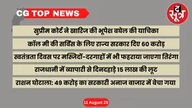 CG Top News: छत्तीसगढ़ की बड़ी खबरें