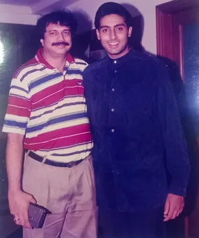 Flashback memories --Abhishek Bachchan (right) with film journalist Chaitanya Padukone