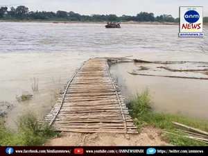Temporary bridge washed away