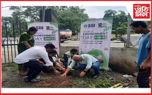প্লাষ্টিক আৱৰ্জনা চাফাই আৰু গছপুলি ৰোপণেৰে পৰিৱেশ দিৱস পালন 