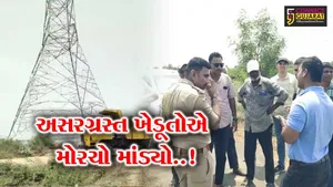 અંકલેશ્વર : બોઈદ્રાની સીમમાં ચાલતી ખાવડા-નવસારી વીજ ટ્રાન્સમિશન લાઈનની કામગીરીને અસરગ્રસ્ત ખેડૂતોએ બંધ કરાવી.!