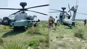 ભારતીય વાયુસેનાના Boeing AH-64 Apache હેલિકોપ્ટરનું થયું ઇમરજન્સી લેન્ડિંગ