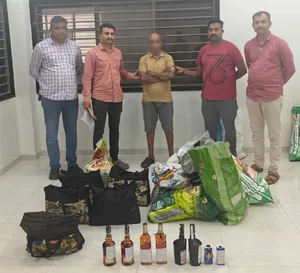 ભરૂચ: મોંઘી બ્રાન્ડની બોટલોમાં સસ્તો દારૂ ભરી વેચવાનું કૌભાંડ ઝડપાયું, આરોપીની ધરપકડ