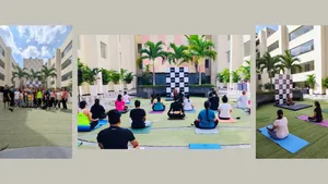 Yoga Day at Sheraton Hyderabad Hotel