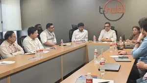 Sanjay Jaju at T-Hub in Hyderabad on Thursday, July 17, 2025.