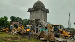 Illegal Mazar demolished in Uttar Pradesh's Shravasti